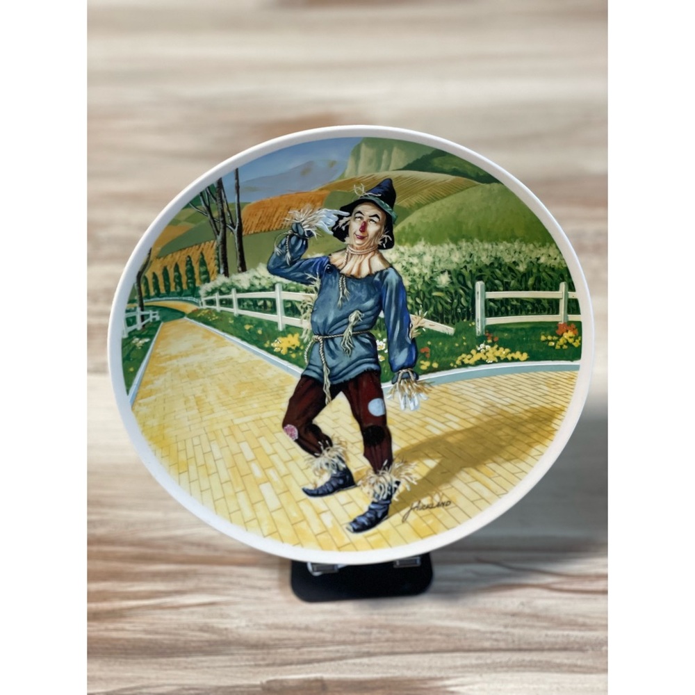 VTG Knowles Wizard Of OZ "If I Only Had A Brain" Scarecrow Decorative Plate COA